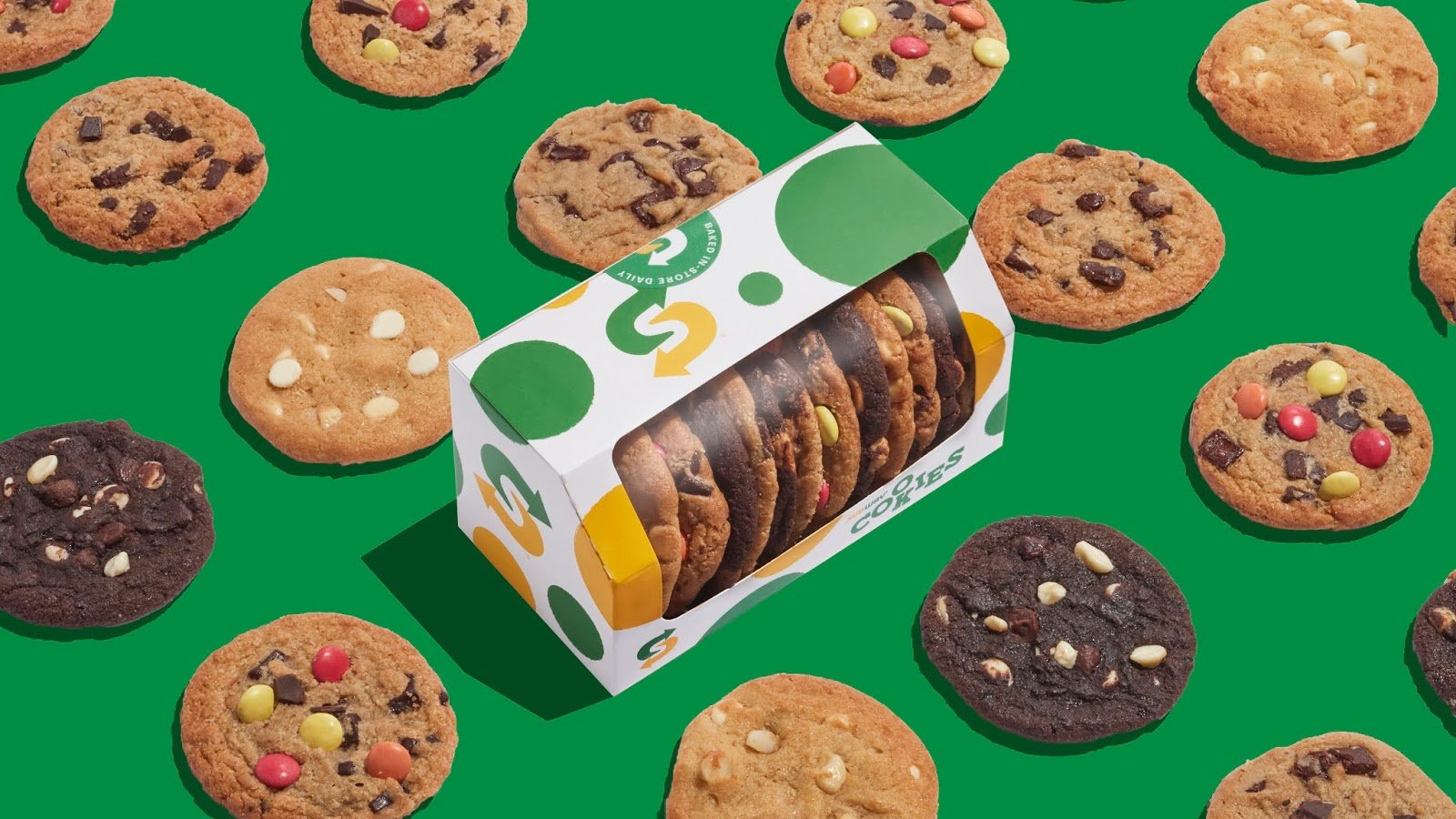 Snack box - 7 stk. cookies (Blandes af Subway)